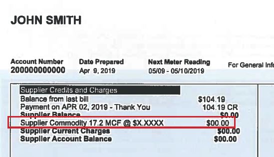 sample bill